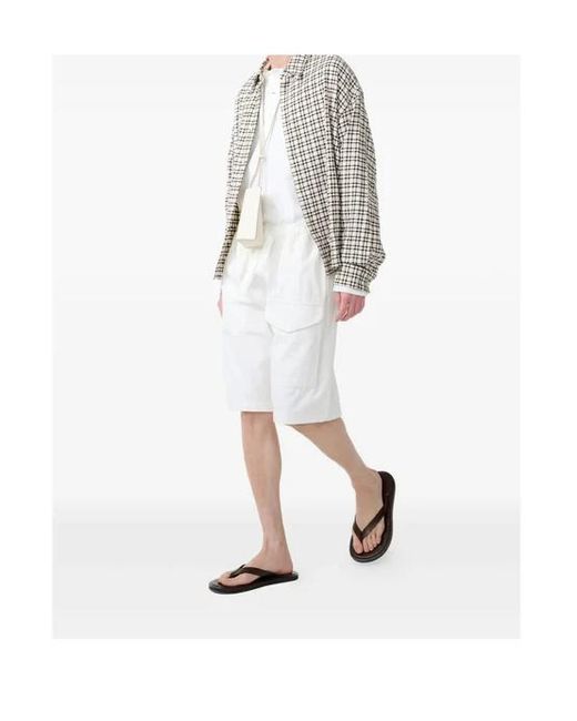 Studio Nicholson White Drawstring Shorts for men