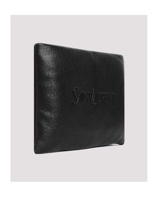 Saint Laurent Black Logo Debossed Wallet for men