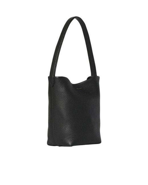 The Row Black Logo Detailed Small Tote Bag
