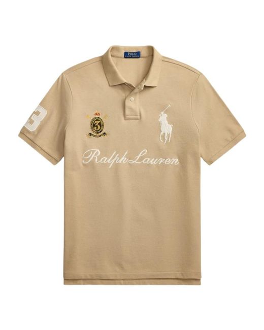 Polo Ralph Lauren Natural Big Pony Logo-Embroidered Polo Shirt for men
