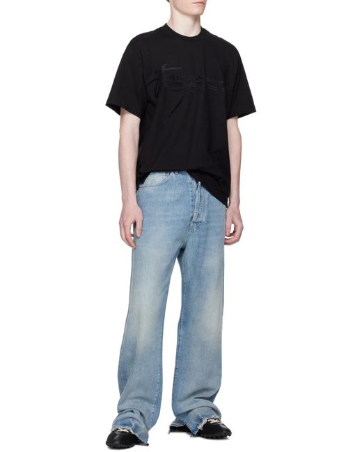 Ferragamo Black Logo-Print T-Shirt for men