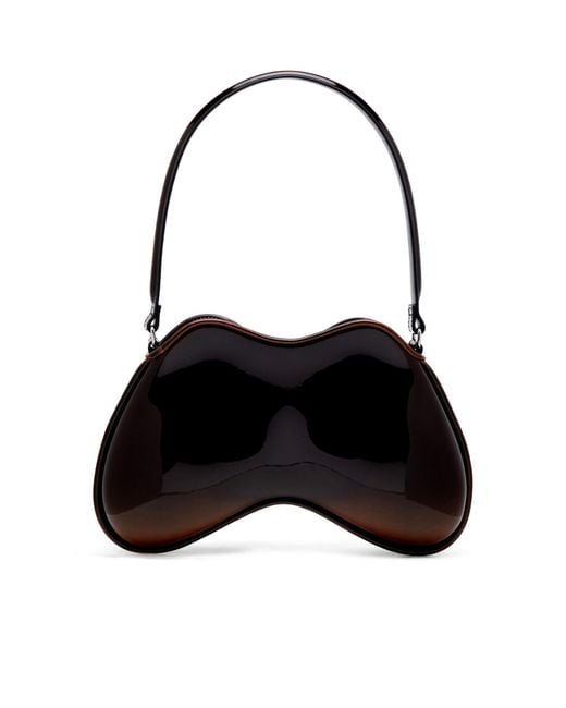 DIESEL Black Double-D Rigid Shoulder Bag