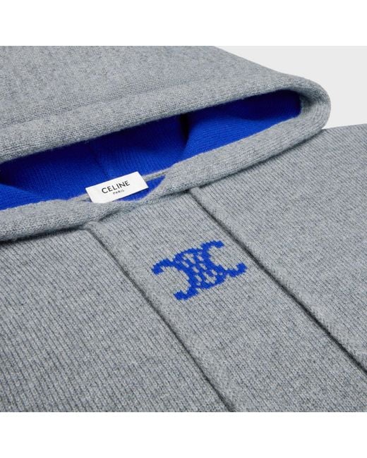 Céline Blue Hooded Sweater for men