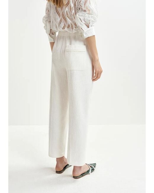Essentiel Antwerp White Drawstring Casual Pants