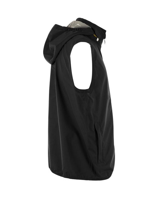 K-Way Blue Hooded Zip-Up Vest for men