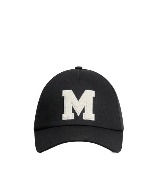 Moncler Black Monogram Gabardine Baseball Cap for men