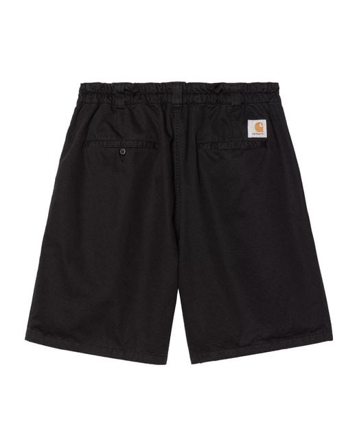 Carhartt Black Marv Logo Patch Shorts for men