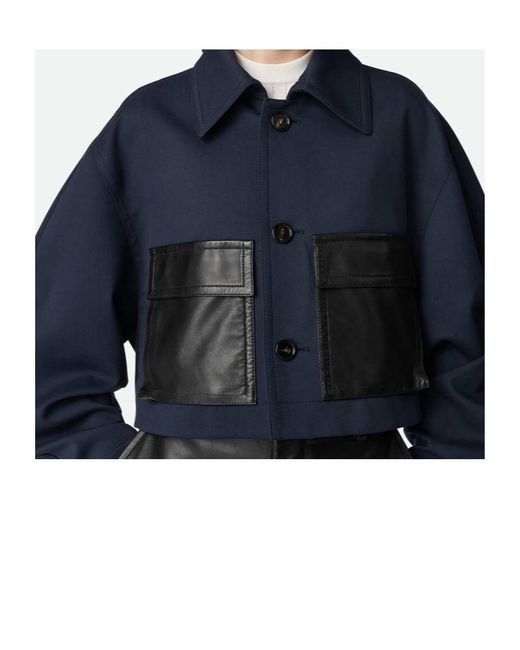 Bottega Veneta Blue Long Sleeved Buttoned Jacket