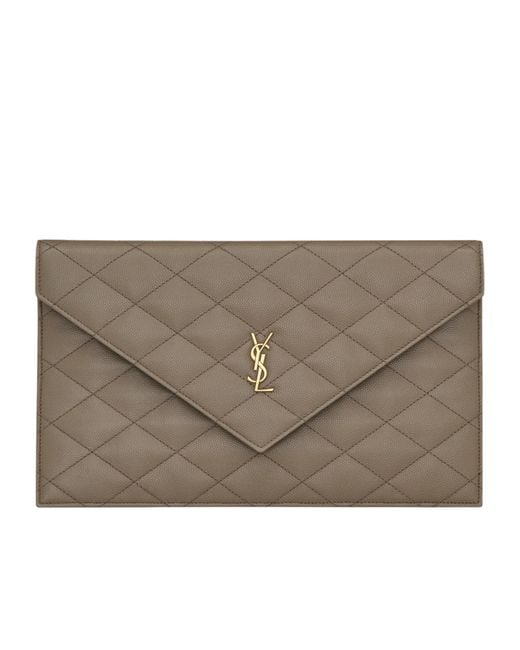 Saint Laurent Gray Paris Pouch