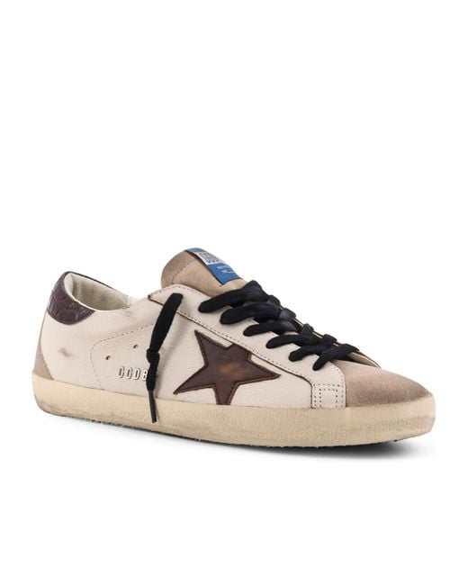 Golden Goose Deluxe Brand Brown Super Star Lace-Up Sneakers for men