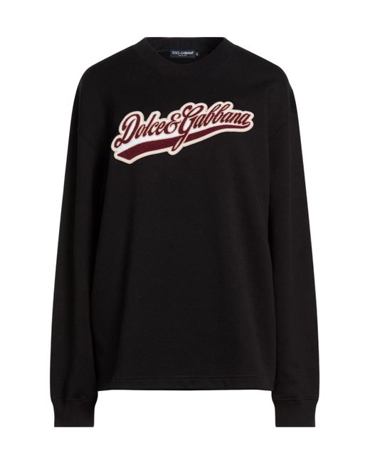 Dolce & Gabbana Black Solid Color Sweatshirt