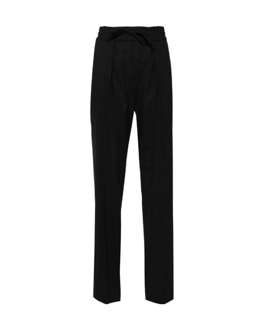 Isabel Marant Black Liska Drawstring-Waist Trousers