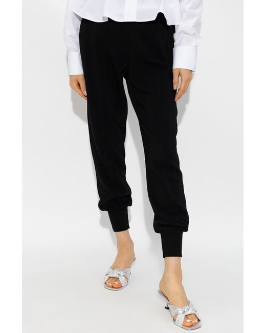 Stella McCartney Black Pleated Front Trousers