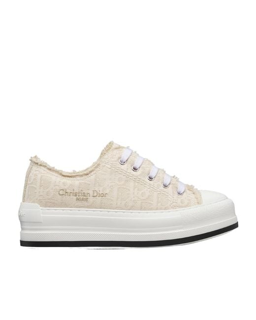 Dior White Walk'N' Platform Sneaker