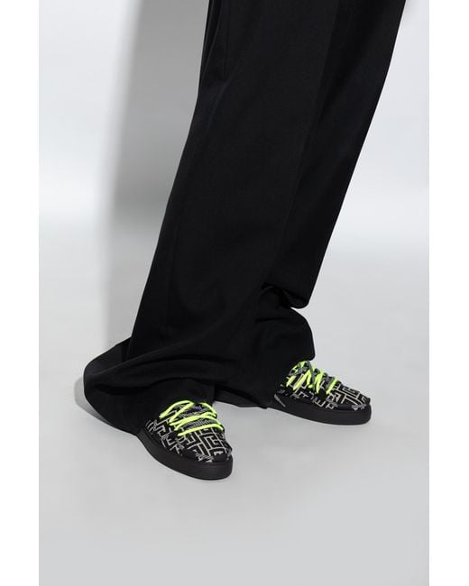 Balmain Black B-Court Monogram Sneakers for men