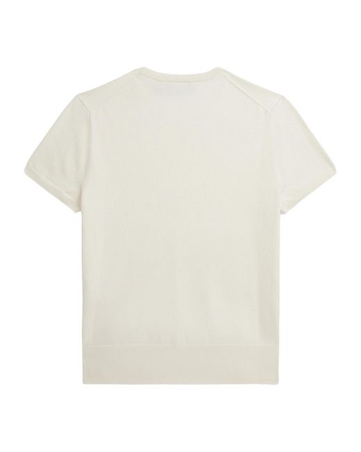 Polo Ralph Lauren White Short-Sleeve Logo Detail T-Shirt