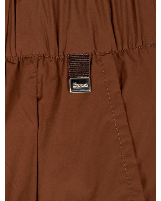 Herno Brown Drawstring Relaxed Pants