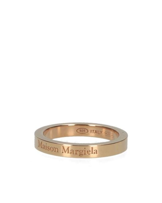 Maison Margiela White Logo Engraved Ring