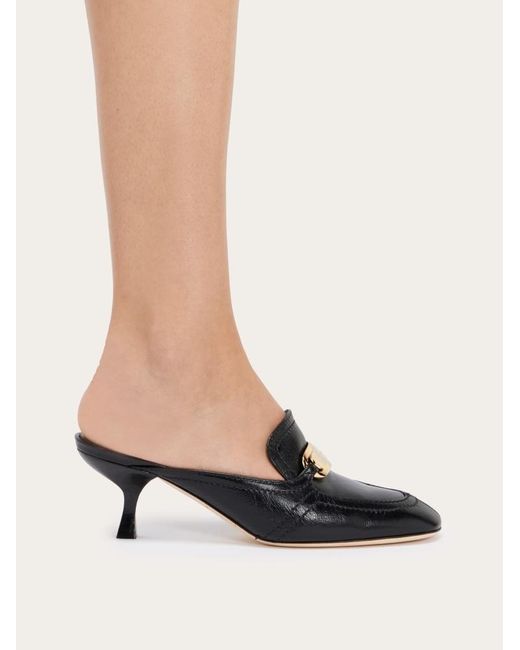 Ferragamo Black Ferragamo Elodye Slip-On Mules