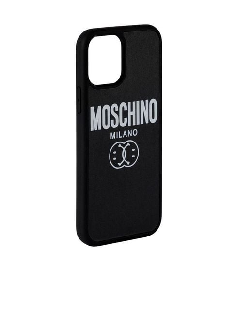 Moschino Black Logo Iphone 12 Pro Mobile Phone Case for men