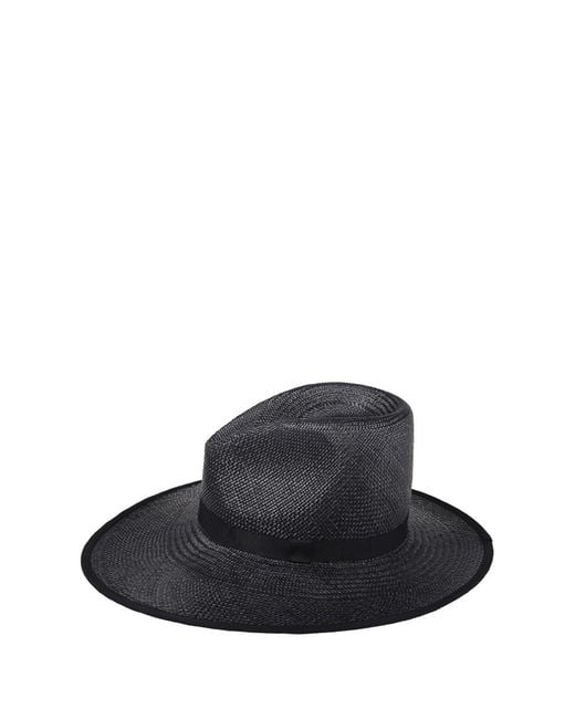 Max Mara Blue Cellula Straw Hat