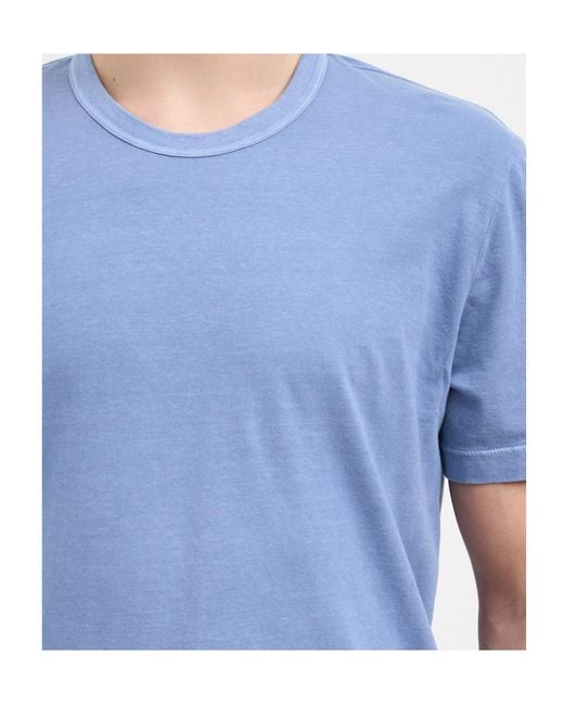 James Perse Blue Crew Neck Short-Sleeved T-Shirt for men