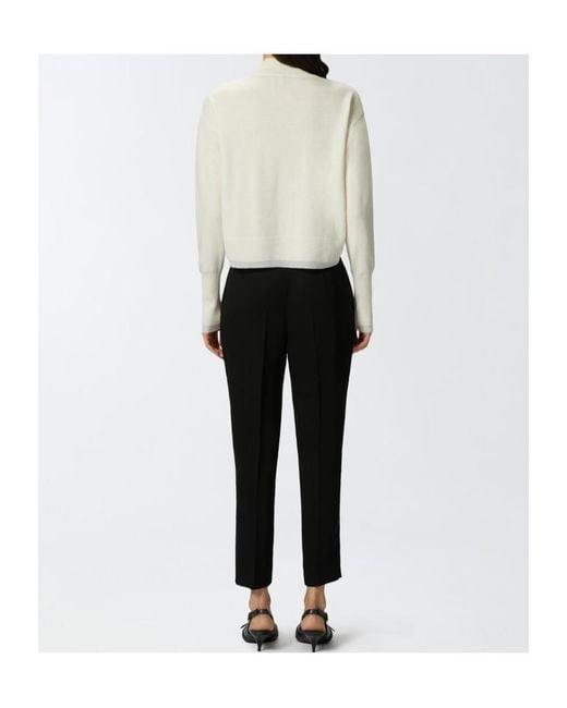 Pinko Black Parano High-Waist Cigarette Trousers