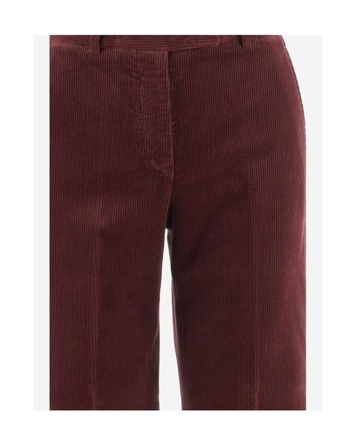 Ql2 Purple Wide-Leg Corduroy Pants