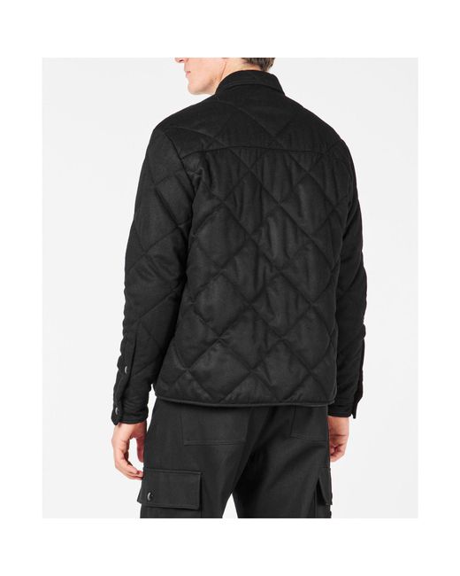 Prada Black Collared Quilted Padded Jacket for men