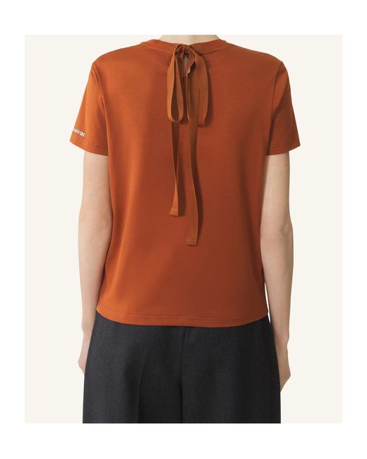 Lanvin Brown Tie-Detail Top
