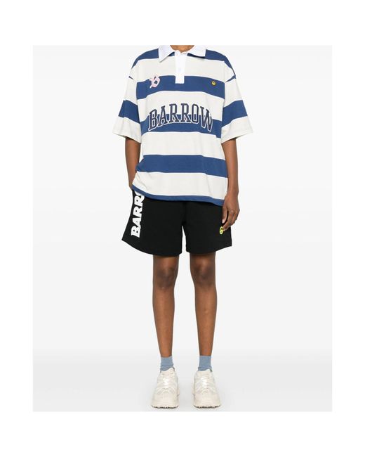Barrow Black Logo-Print Shorts for men