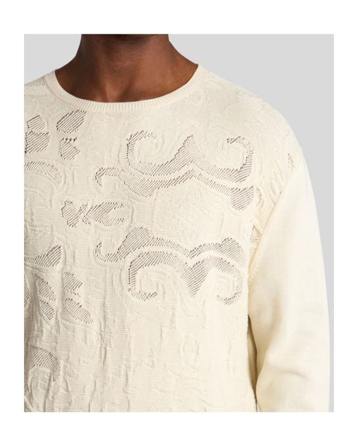 Etro White Patterned-Jacquard Crewneck Jumper for men