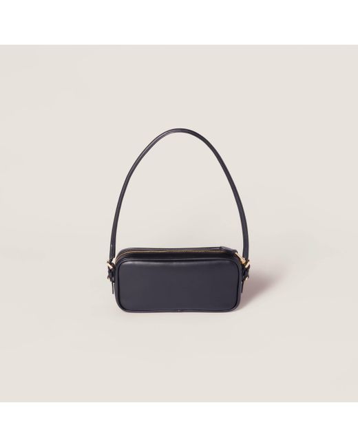 Miu Miu Blue Zipper Shoulder Bag