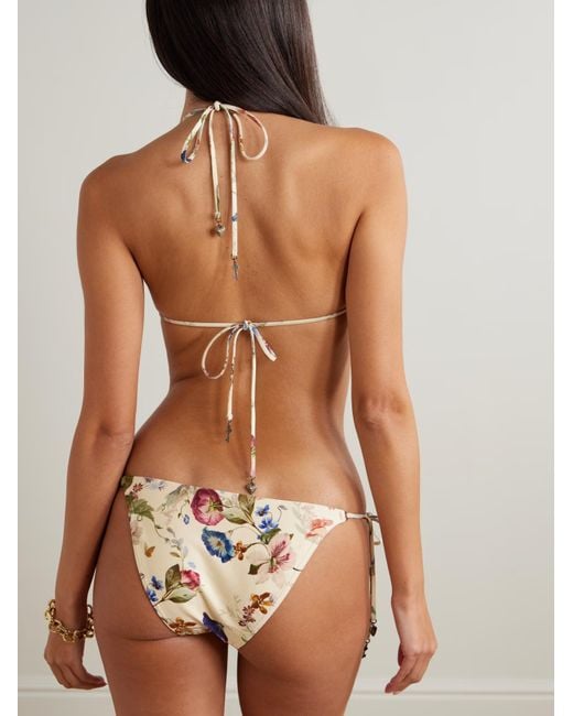 Zimmermann White Patience Spliced Tri Bikini