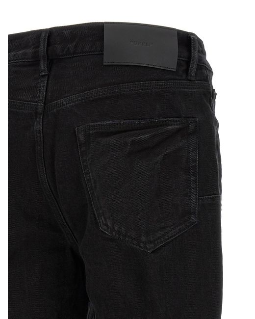 Purple Brand Black Lancer Ripped Flared Jeans for men