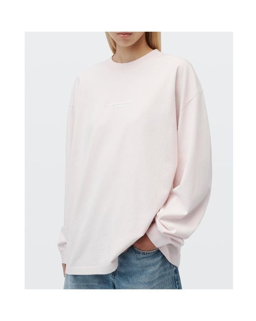 Alexander Wang White Crewneck Long-Sleeved T-Shirt