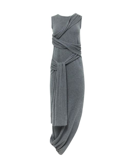 J.W. Anderson Gray Jw Anderson Tie-Detail Sleeveless Dress