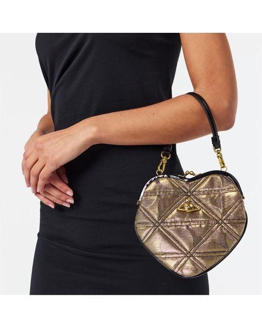 Vivienne Westwood White Viv Belle Heart-Shaped Shoulder Bag