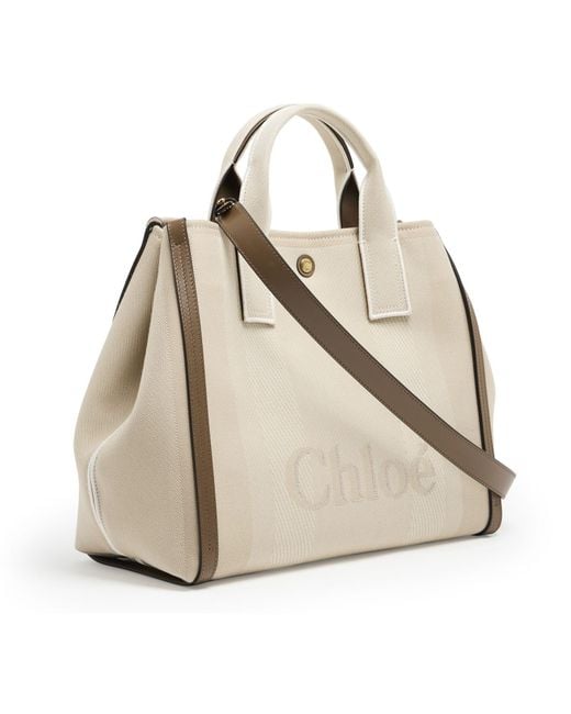 Chloé Natural Double Handle Shoulder Bag