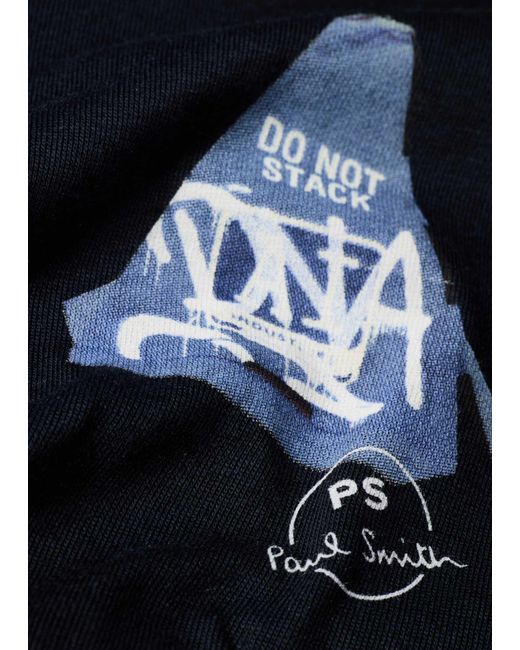 Paul Smith Blue Ps Paul Smith Graphic Print T-Shirt for men
