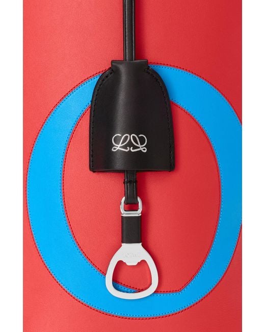 Loewe Red Large Bilbao Logo-Print Bucket Bag