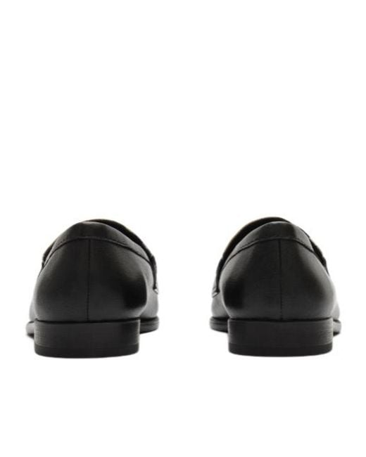 Burberry Black Check And Leather Opal Loafers