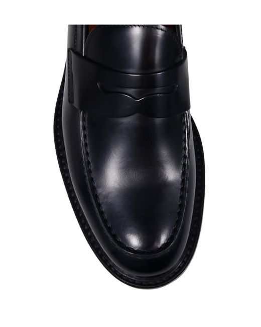 Doucal's Blue Horse Penny Slip-On Loafers for men