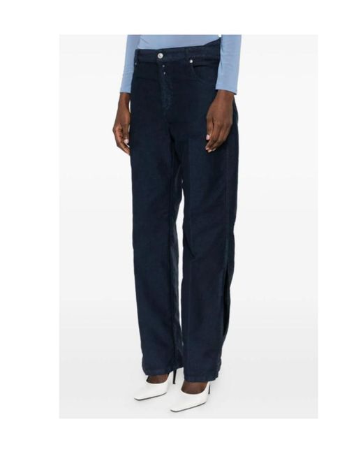 Victoria Beckham Blue Julia Straight-Leg Jeans