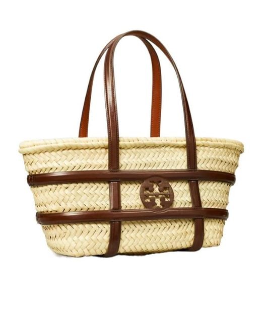 Tory Burch Metallic Small Ella Basket Bag