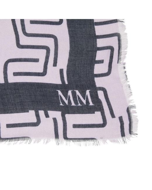 Max Mara Purple Patterned Scarf