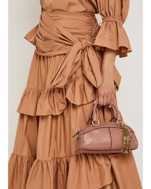 Chloé Brown Tiered Cotton-Poplin Maxi Skirt