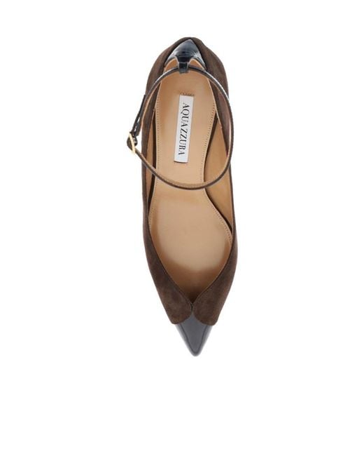 Aquazzura Brown Pointed Toe Pumps