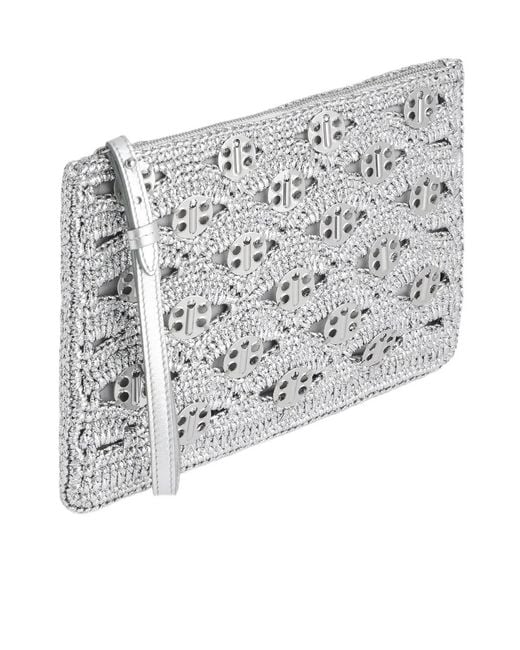 Rabanne Gray Rabanne Zipped Clutch Bag