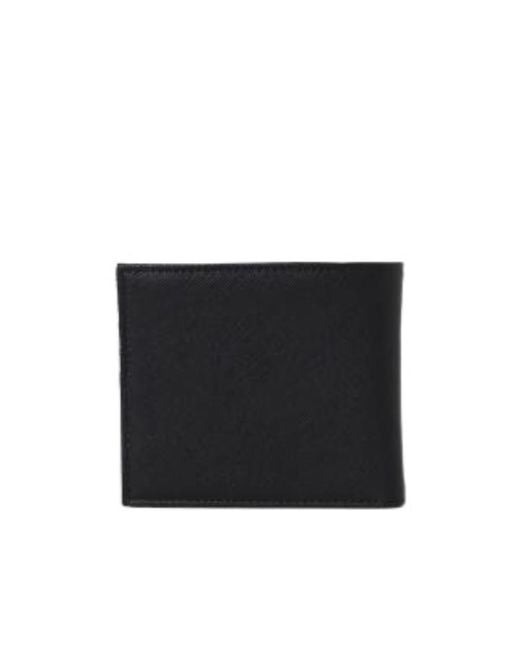 Emporio Armani Black Logo Detailed Bifold Wallet for men
